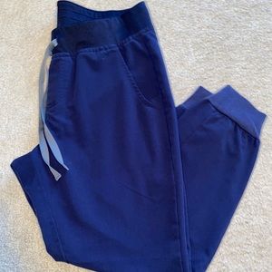 Figs Navy Blue Jogger Scrubs Petite Medium